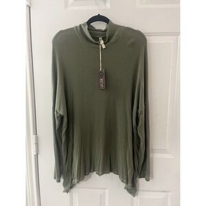 Me-Time Turtleneck in Army Green Super Soft Low shoulders XL Casual - XCVI